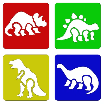 Bộ Khuôn Vẽ Hình Khủng Long (Dinosaur Stencils) Cho Bé Tập Vẽ