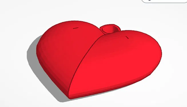 Mặt dây chuyền hình trái tim xinh xắn - Mẫu in 3D dễ thương - Image 1