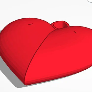 Mặt dây chuyền hình trái tim xinh xắn - Mẫu in 3D dễ thương