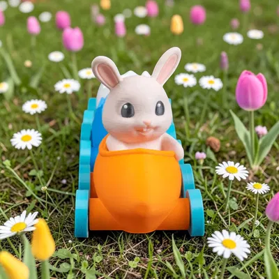 Mô hình đoàn tàu chú thỏ Phục sinh in 3D (Easter Bunny Train)