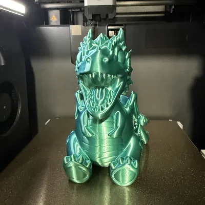 Ống cắm bút Rồng mẹ và Rồng con - Mô hình 3D trang trí bàn làm việc