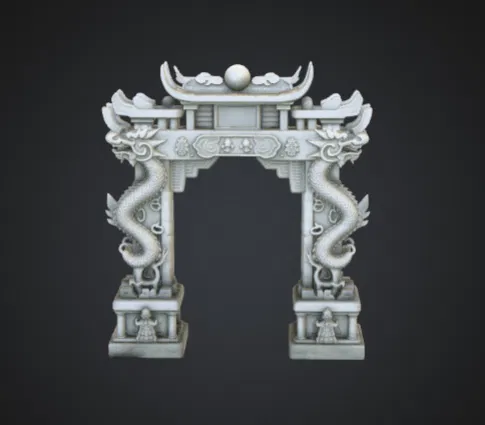 Cổng Đền Rồng Á Đông – Cổng Vòm Rồng Huyền Thoại Chạm Khắc Tinh Xảo - Image 1