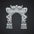 Cổng Đền Rồng Á Đông – Cổng Vòm Rồng Huyền Thoại Chạm Khắc Tinh Xảo - Thumbnail 1