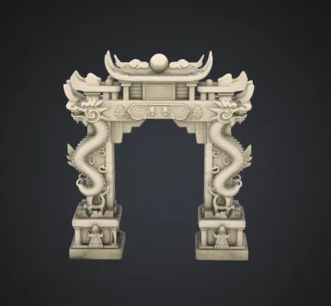 Cổng Đền Rồng Á Đông – Cổng Vòm Rồng Huyền Thoại Chạm Khắc Tinh Xảo - Image 3