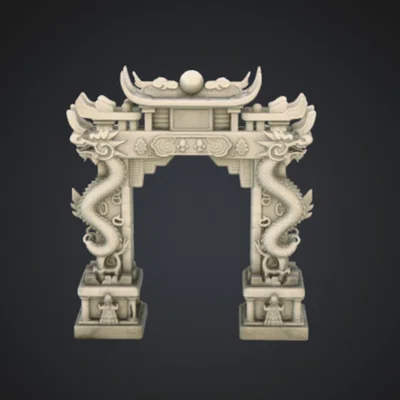 Cổng Đền Rồng Á Đông – Cổng Vòm Rồng Huyền Thoại Chạm Khắc Tinh Xảo