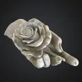 Bàn tay nâng đóa hồng – Mẫu điêu khắc biểu tượng đầy tinh tế - Thumbnail 1