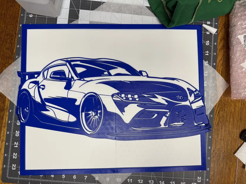 Mô hình trang trí Toyota Supra A90 in 3D nghệ thuật treo tường - Image 1