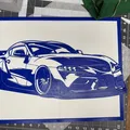 Mô hình trang trí Toyota Supra A90 in 3D nghệ thuật treo tường - Thumbnail 1