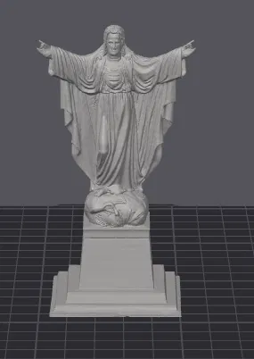 Mô hình 3D Tượng Chúa Jesus chi tiết sắc nét để in tại nhà - Image 1