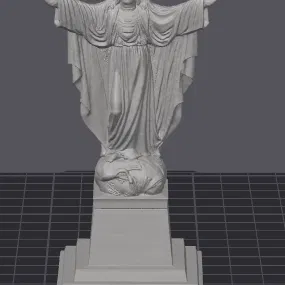Mô hình 3D Tượng Chúa Jesus chi tiết sắc nét để in tại nhà