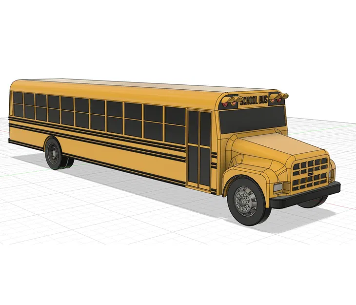 Mô hình xe buýt trường học (School Bus) - File in 3D chất lượng cao - Image 2