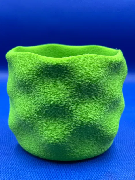 Mẫu in 3D hộp đựng bút và chậu cây trang trí hình sóng tinh tế - Image 1