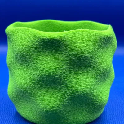 Mẫu in 3D hộp đựng bút và chậu cây trang trí hình sóng tinh tế