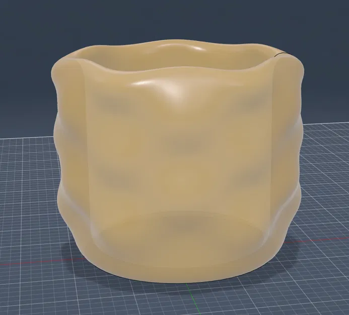 Mẫu in 3D hộp đựng bút và chậu cây trang trí hình sóng tinh tế - Image 3