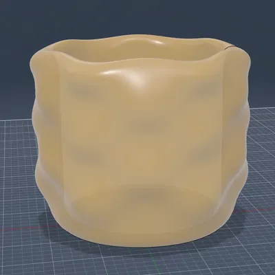 Mẫu in 3D hộp đựng bút và chậu cây trang trí hình sóng tinh tế