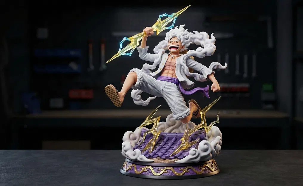 Mô hình 3D Monkey D. Luffy Gear 5 Nika siêu chi tiết - Image 1