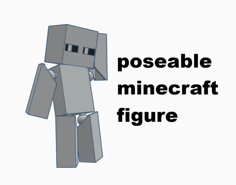 Mô hình nhân vật Minecraft linh hoạt in 3D (Pose-able Figure) - Image 1