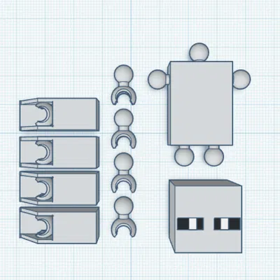 Mô hình nhân vật Minecraft linh hoạt in 3D (Pose-able Figure)