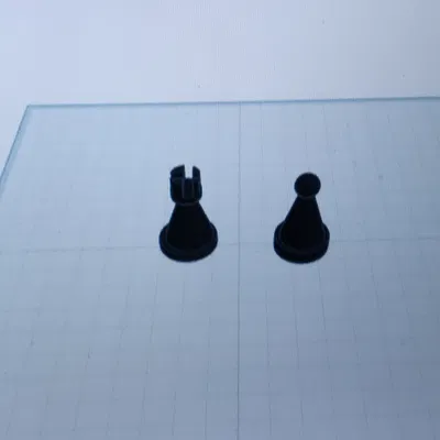 Mô hình quân cờ 3D đơn giản: Xe và Tốt để thay thế