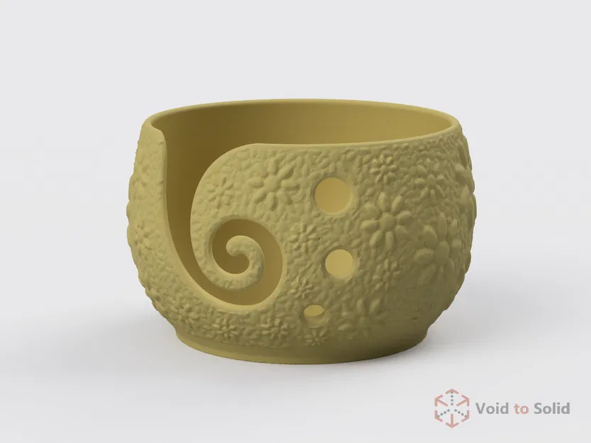 Bát Đựng Len | Họa Tiết Hoa Văn - Image 1