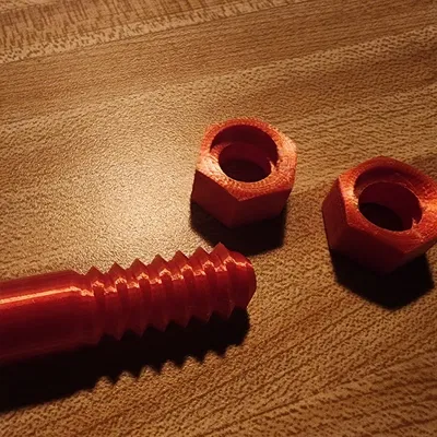 Mô hình bulong 2 đầu ren sáng tạo - Đồ chơi in 3D thú vị