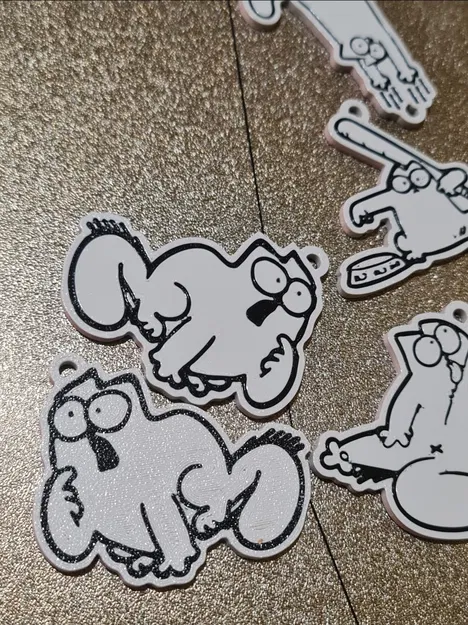 Bộ sưu tập móc khóa 3D Simon’s Cat in đơn giản tại nhà - Image 2