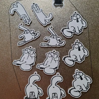 Bộ sưu tập móc khóa 3D Simon’s Cat in đơn giản tại nhà