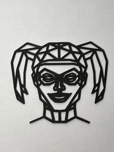 Tranh treo tường Harley Quinn phong cách Geometric - Mô hình in 3D - Image 1
