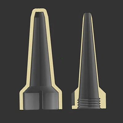 Nắp thay thế cho vòi Permatex (dài 40mm, đường kính 3mm + kèm file STEP)