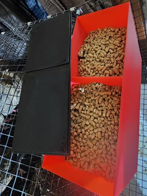 Máng ăn cho chim cút Quail Cage Feeder (In 3D DIY) - Image 2