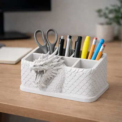 Ống cắm bút hình rồng - Dragon Desk Organizer