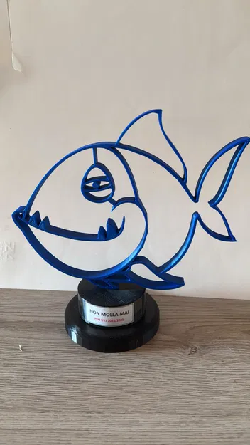 Cúp 3D Trofeo Piranha: Biểu tượng vinh danh lòng kiên trì đầy cá tính - Image 1
