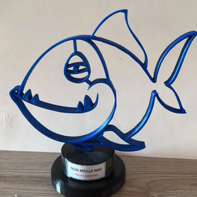Cúp 3D Trofeo Piranha: Biểu tượng vinh danh lòng kiên trì đầy cá tính