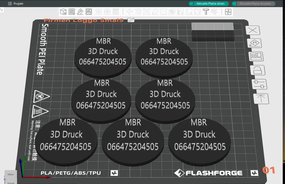 Mẫu Thẻ Logo Thương Hiệu In 3D Tùy Chỉnh Tiện Lợi - Image 1