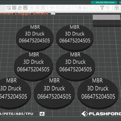 Mẫu Thẻ Logo Thương Hiệu In 3D Tùy Chỉnh Tiện Lợi