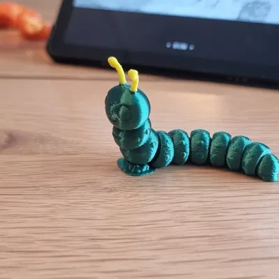 Mô hình chú sâu linh hoạt (Articulated Caterpillar) - Đồ chơi Fidget 3D