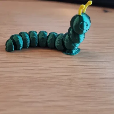 Mô hình chú sâu linh hoạt (Articulated Caterpillar) - Đồ chơi Fidget 3D