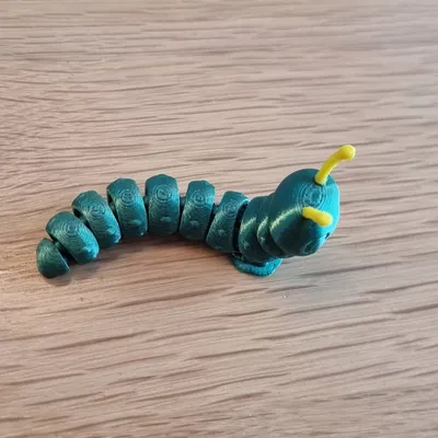 Mô hình chú sâu linh hoạt (Articulated Caterpillar) - Đồ chơi Fidget 3D