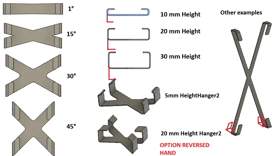 Móc treo hình chữ X có thể tùy chỉnh thông số - Image 11