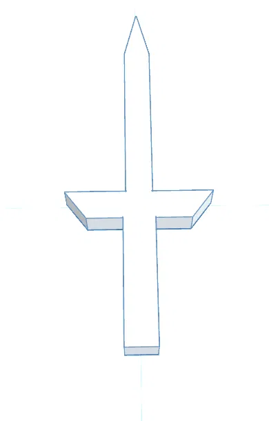 Mô hình thanh kiếm 3D thiết kế tối giản, dễ in ấn - Image 1