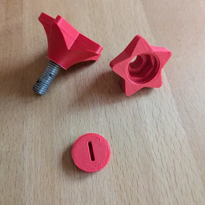 Núm vặn M8 cho ốc lục giác, dùng cho chân đế khoan Wabeco