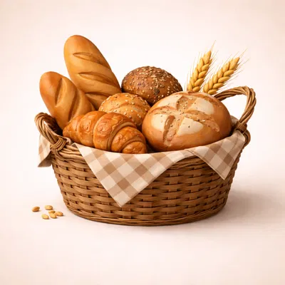 Mẫu in 3D Giỏ bánh mì Low Poly phong cách trang trí nhà bếp độc đáo