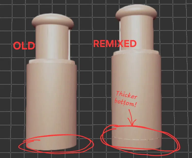 Nút Fidget nhấn thả (Print in Place) đã sửa lỗi - Image 1