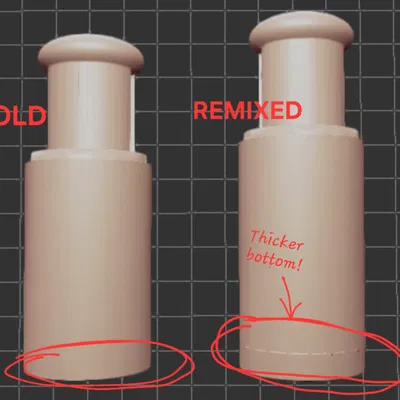 Nút Fidget nhấn thả (Print in Place) đã sửa lỗi