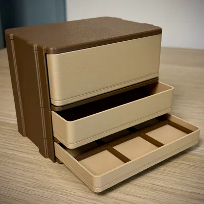 Ngăn kéo bàn làm việc Modular 2x3 Gridfinity | Khóa nhấn (Push Lock)