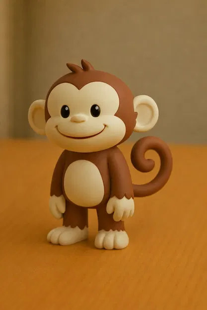 Mô hình chú khỉ dễ thương Punch the Monkey in 3D cực xinh - Image 1