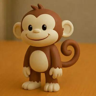 Mô hình chú khỉ dễ thương Punch the Monkey in 3D cực xinh