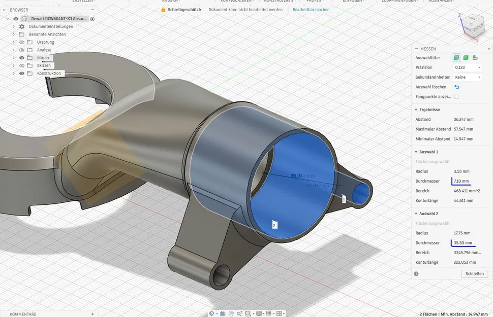 Bộ hút bụi cho máy phay cầm tay DeWalt 18V DCW604NT-XJ - Image 3