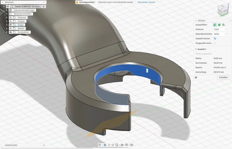 Bộ hút bụi cho máy phay cầm tay DeWalt 18V DCW604NT-XJ - Image 4