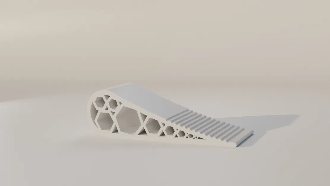 Chặn cửa họa tiết tổ ong (Honeycomb Doorstop) - Mẫu in 3D hữu ích - Image 1